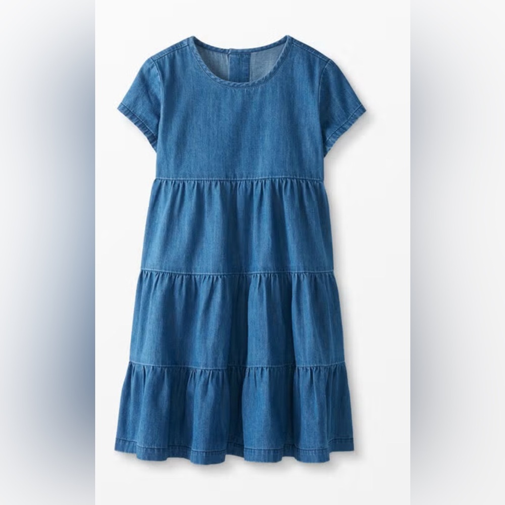 Hanna Andersson Girls’ NWT Denim Tiered Dress Size 5 (110)